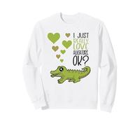 J'adore Vraiment Les Alligators avec des cœurs Sweatshirt