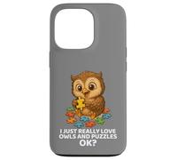 J'adore Vraiment Les hiboux et Les Puzzles pour Les Amoureux des hiboux Funny Cute Coque pour iPhone 13 Pro
