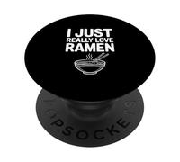 J'adore Vraiment Les Ramen Funny Foodie Lover PopSockets PopGrip Adhésif