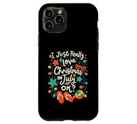 J'adore vraiment Noël en juillet OK Lights Funny Kids Coque pour iPhone 11 Pro