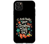 J'adore vraiment Noël en juillet OK Lights Funny Kids Coque pour iPhone 11 Pro Max