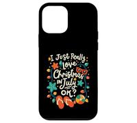 J'adore vraiment Noël en juillet OK Lights Funny Kids Coque pour iPhone 12 mini