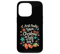 J'adore vraiment Noël en juillet OK Lights Funny Kids Coque pour iPhone 13 Pro