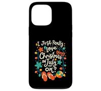 J'adore vraiment Noël en juillet OK Lights Funny Kids Coque pour iPhone 13 Pro Max
