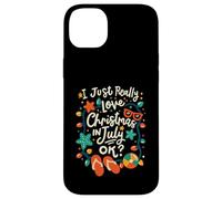 J'adore vraiment Noël en juillet OK Lights Funny Kids Coque pour iPhone 14 Plus