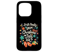 J'adore vraiment Noël en juillet OK Lights Funny Kids Coque pour iPhone 15 Pro