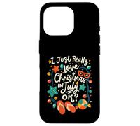 J'adore vraiment Noël en juillet OK Lights Funny Kids Coque pour iPhone 16 Pro