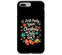 J'adore vraiment Noël en juillet OK Lights Funny Kids Coque pour iPhone 7 Plus/8 Plus