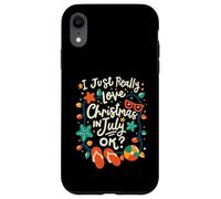 J'adore vraiment Noël en juillet OK Lights Funny Kids Coque pour iPhone XR