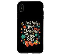 J'adore vraiment Noël en juillet OK Lights Funny Kids Coque pour iPhone XS Max