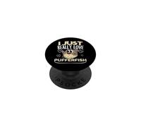 J'adore Vraiment Pufferfish Funny Pufferfish PopSockets PopGrip Adhésif
