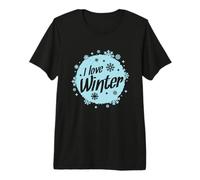 J'adore Winter Snowflake T-Shirt Haut de Gamme