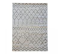 Jadorel Tapis Berbère Style, 120 X 170 Cm, Motif Berbère Losanges, Beige, Noir, Tissé en Turquie, Poils Ras Pratiques, Ambiance Douce Chambre, 5005