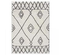 Jadorel - Tapis Berbere - Tapis Salon et Chambre 80x150 cm Crème Moderne Design - Tapis Rectangulaire à Poils Ras Idéal pour la Chambre, 5013