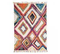 Jadorel - tous petit tapis ourika mk 01 violet, ivoire, bleu, orange, jaune, rose, vert, bleu, noir - 40 x 60 cm - tapis berbère inspi 4596