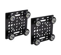 Jadpes 2PCS 2040 Rainure en V Plaque de Gantry pour CNC, Imprimante 3D | 4 roues POM solides, plaque de poulie en alliage d\'aluminium, mouvement fluide