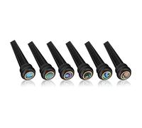 Jadpes Broches de Guitare, Broche de Pont de Guitare, 6pcs Broches de Pont en ébène avec Coquille d'ormeau pour Guitare Acoustique Folk Guitare Accessoires médiators, Capo, Corde