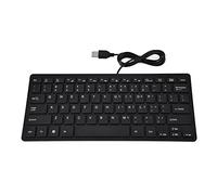 Jadpes Clavier, Clavier Filaire Ultra-Mince avec Interface USB, 78 Touches Clavier Ultra-Mince Mini USB Filaire pour Ordinateur de Bureau PC Portable - Souris Optique Haute définition(黑