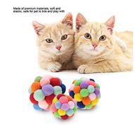 Jadpes 【 de Nouvel An】 Jouets interactifs, pelotes de laine, boules colorées douces et légères, assortiment de chats, jouets interactifs pour chats, chatons, chatons, chats