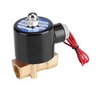 Jadpes Électrovanne, Valve, 220V DN10 3/8" Valve électromagnétique à Valve fermée Normale électrique pour gaz air-Huile