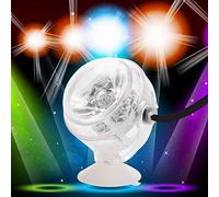 Jadpes Fish Tank RGB Light, Mini Small Fish Tank Colorful Lights Highlight étanche Aquarium LED Spots Submersible Fish Tank Lamp Energy-Saving 100-240V