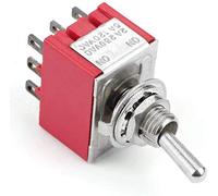 Jadpes Interrupteur à bascule, 5 pièces 6mm à trois voies 9 broches 2 vitesses interrupteur à bascule interrupteur à bascule pour appareils ménagers appareils industriels