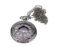 Jadpes Montre de Poche, Décoration de Montre de Poche, Pendentif de Collier de Montre de Poche en Alliage analogique Classique à Quartz avec chaîne