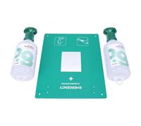 Jadpes Station de Rinçage Oculaire D'Urgence, 32oz Solution, pour Lieu de | Conception murale, Solution de lavage oculaire stérile, Efficace pour un usage industriel