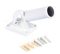 Jadpes Support de Drapeau,Mmat pour Drapeau, Porte Drapeau Mural Exterieur, Support Mural réglable en métal Base de Drapeau Pôle Windsock Base avec vis