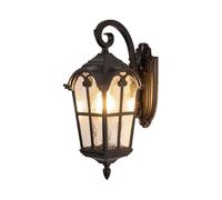 Jadssox Applique Murale Extérieure Noire pour Porche - Lumière Murale Étanche IP65 avec Verre Martelé pour Maison, Garage et Portes d'Entrée Extérieures