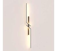 Jadssox Applique Murale linéaire à LED Luminaire Mural en métal Noir Appliques à Bande Modernes Luminaire Mural Appliques murales de Salon Appliques murales à Ligne géométrique pour Chambre à Coucher