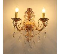 Jadssox Applique Murale Vintage Candle Light Gold Vanity Wall Lamp, Luminaire Mural de Ferme de Style européen, Appliques murales E14 pour Le Salon, la Chambre à Coucher, l'hôtel de Chevet