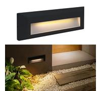 Jadssox Lumière Murale Extérieure LED Rectangulaire - Applique Murale Étanche IP65, Lampe de Porche en Aluminium pour Garage, Patio et Extérieur de Maison(Black)