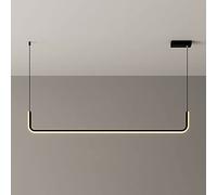 Jadssox Lustre LED à Suspension linéaire de 35 ", luminaire d'îlot de Cuisine à Barre Longue de 21 W, plafonniers minimalistes de la Salle à Manger, Salon en Bande Lustres Suspendus
