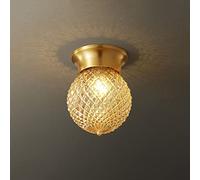 Jadssox plafonnier en Verre à Motif de plafonnier Semi-encastré, luminaire de Lustre en Laiton Moderne, entrée de la Chambre du Couloir de la Salle à Manger à proximité des plafonniers