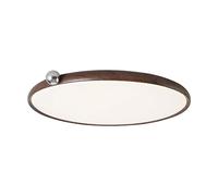 Jadssox Plafonnier LED effet bois moderne rond semi-encastré, température de couleur sélectionnable 3000K-4000K-6000K, éclairage plat type lustre pour chambre, placard, couloir(50cm)