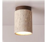 Jadssox Plafonnier Nordique en Bois Proche du plafonnier Moderne Semi-encastré plafonniers en Pierre Naturelle Petit Couloir luminaire Lustre d'allée pour Chambre à Coucher entrée