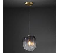 Jadssox Suspension en Verre postmoderne Lampe Suspendue en métal Simple, luminaire d'îlot de Cuisine Simple, Mini Lustre plafonniers pour Table à Manger Chambre Chevet café