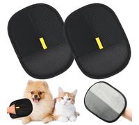 Jadyon 2 Pièces Gant Poil Chat, Gant Anti Poils Animaux, Pet Hair Remover, Double Face Brosse Poils Animaux, Gant Poil Chat, Réutilisable Brosse Anti Poils Animaux pour Lavage DémêLage Et Toilettage