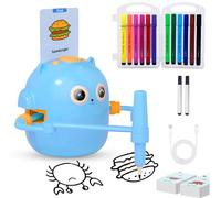 Jadyon Robot Dessinateur Enfant, Robot de Dessin pour L'éducation Précoce, Jouet d'apprentissage Montessori éducatif Enfants, Jouet d'apprentissage avec 100 Cartes pour Enfants âgés de 5 Ans et Plus
