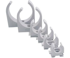 Jäger Direkt 613515 Collier de serrage EN20 21 mm gris clair (RAL 7035) 100 pc(s) sans halogène, sans silicone