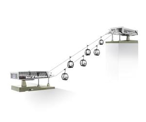 JÄGERNDORFER Téléphérique (D-Line Flying Mozart) 1:87 voie H0 Neuf