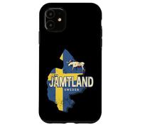 Jämtland Suède Carte rétro Province Souvenir Vintage Coque pour iPhone 11