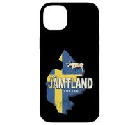 Jämtland Suède Carte rétro Province Souvenir Vintage Coque pour iPhone 14 Plus