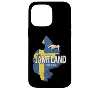Jämtland Suède Carte rétro Province Souvenir Vintage Coque pour iPhone 14 Pro Max