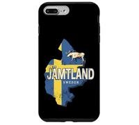 Jämtland Suède Carte rétro Province Souvenir Vintage Coque pour iPhone 7 Plus/8 Plus