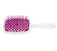 Jäneke Brosse Superbrush blanche/fuchsia démêle doucement et efficacement