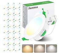 Jaenmsa Spot LED Encastrable 230V, 10W Trou Ø 95-105mm spot salle de bain IP44 LED Plafond, Dimmable, Blanc chaud 3000K Blanc neutre 4000K Blanc froid 6500K, Lot de 24