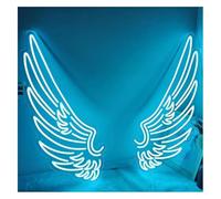 Jaeooai D'Ambiance Apaisante Lampe Enseigne Lumineuse Au Néon avec Ailes d'ange, Idéale pour La Décoration Murale d'un Décoration murale au néon(F,30cmx60cm)