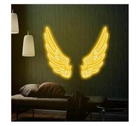 Jaeooai D'Ambiance Apaisante Lampe Enseigne Lumineuse Au Néon avec Ailes d'ange, Idéale pour La Décoration Murale d'un Décoration murale au néon(E,30cmx60cm)